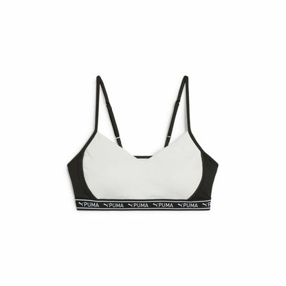 "Puma Move Strong Bra sport-bh dam vit – framtill med logga och bred resår."