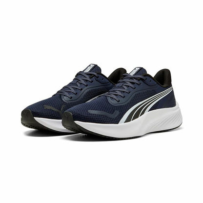 "Puma Pounce Lite Navy Marinblå herr löparsko med 10 mm drop och 300 g vikt"
