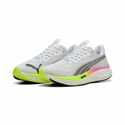 "Puma Velocity Nitro 3 Vit herr löparsko med 10 mm drop och 300 g vikt"