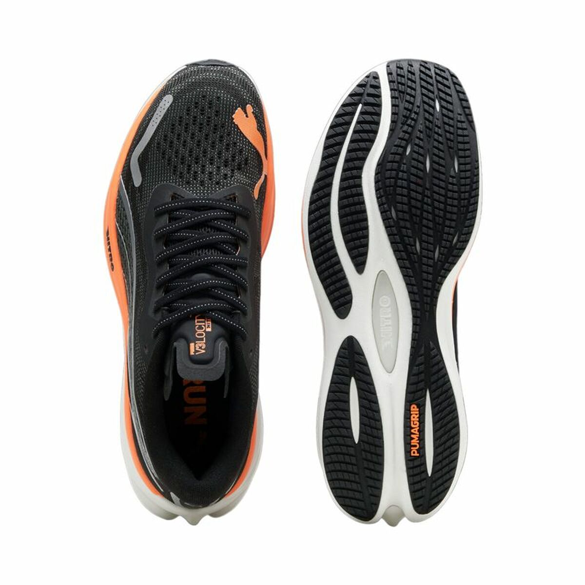 "Puma Velocity Nitro 3 Svart – engineered mesh och ventilerande ovandel"