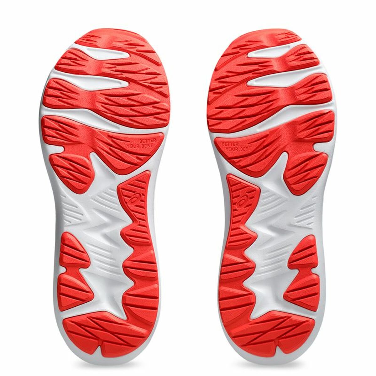 "Detalj av förstärkt häl och syntetförstärkningar på Asics JOLT 4 GS för extra hållbarhet."