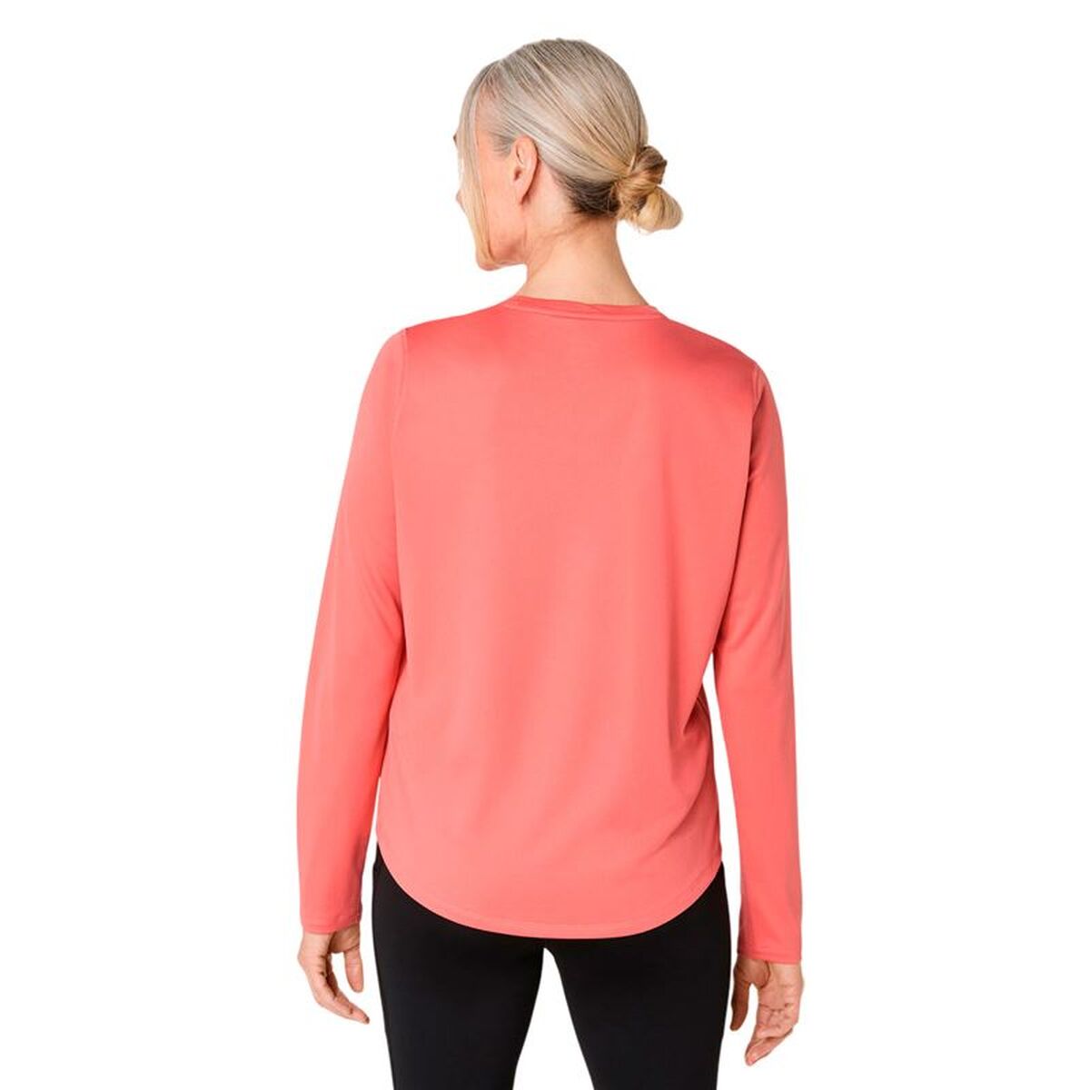 "Asics Core tränings tröja dam rosa bakifrån"