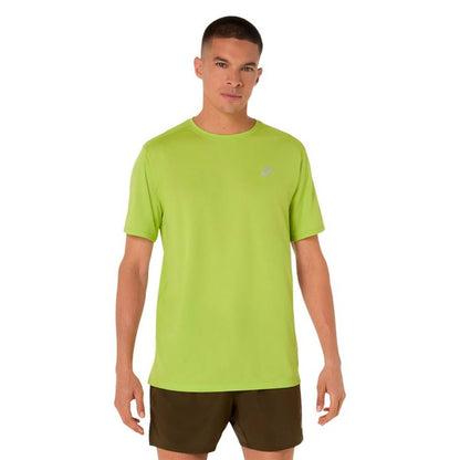 "Asics Core T-shirt herr limegrön framifrån"