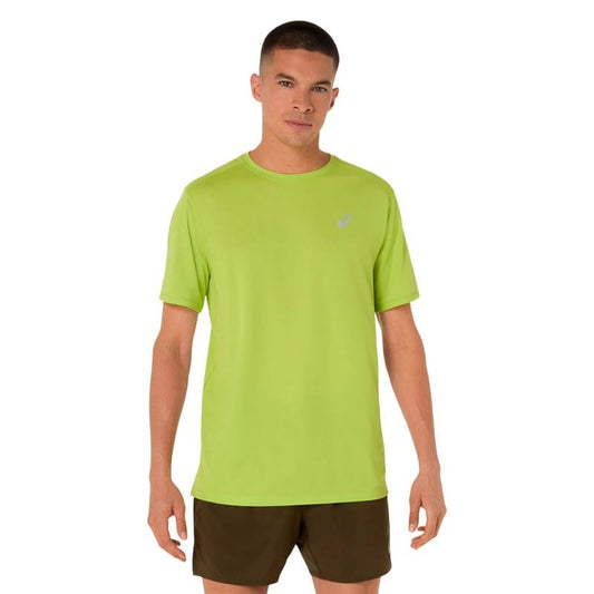 "Asics Core T-shirt herr limegrön framifrån"