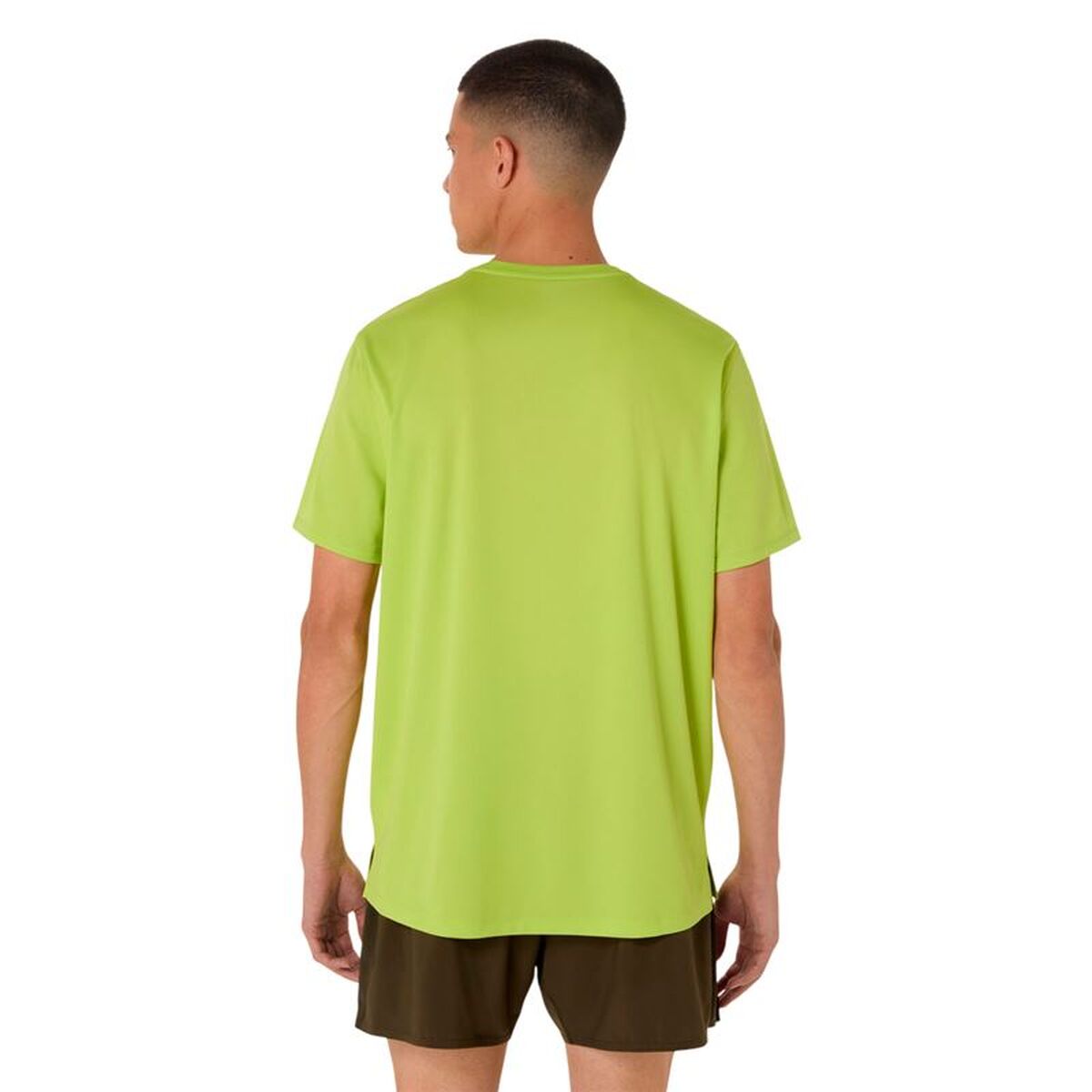 "Asics Core T-shirt herr limegrön framifrån"