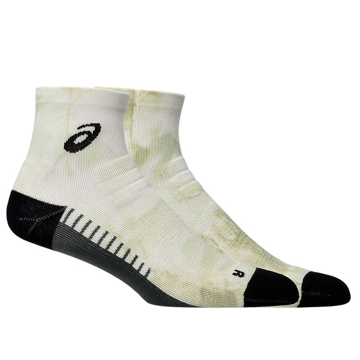 "Asics Performance Run beige sportstrumpor unisex sidovy"
