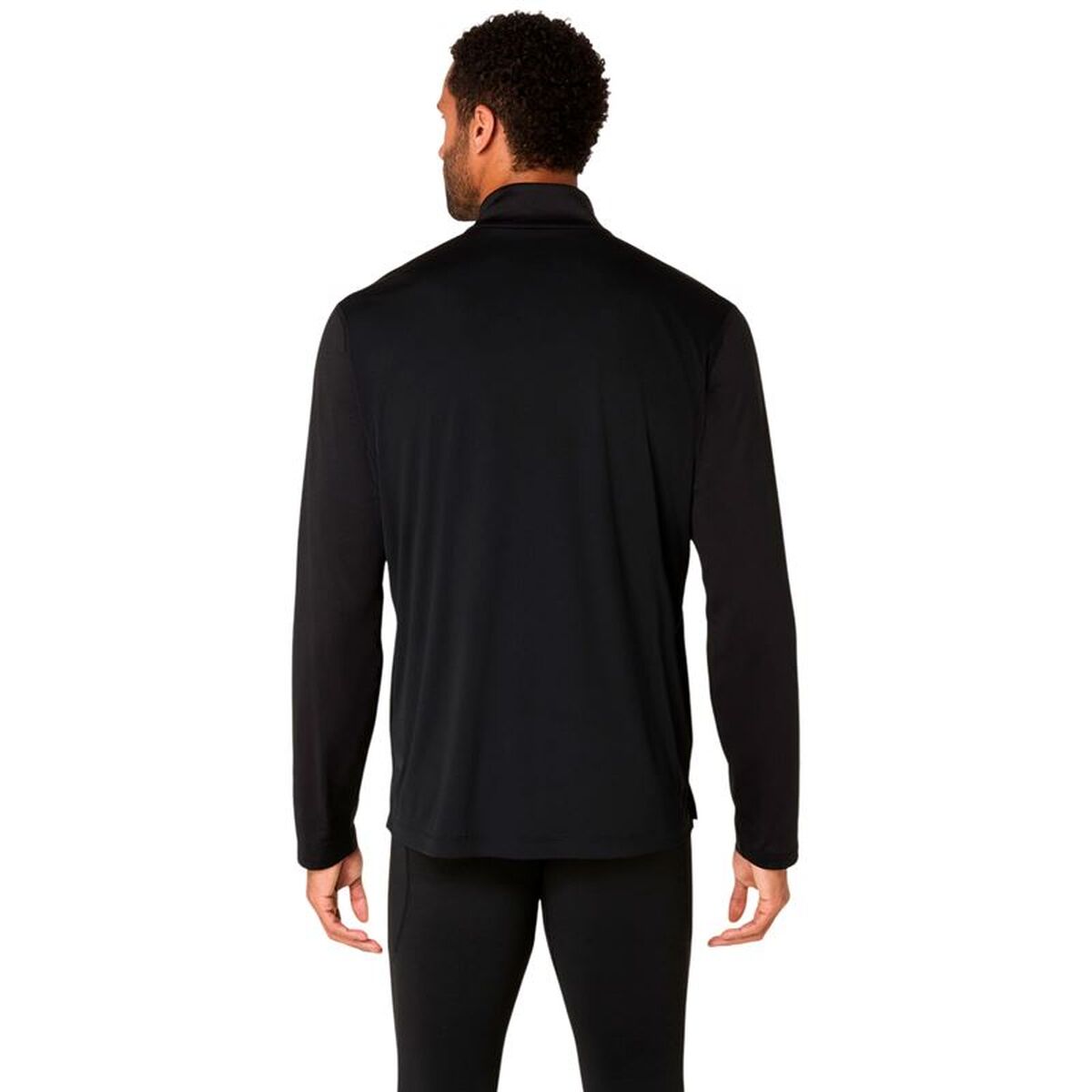 "Asics Core långärmad tröja herr svart bakifrån"