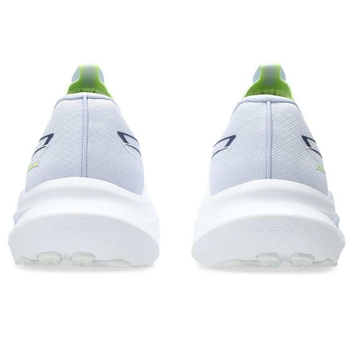 "Asics GT-2000 14 bakifrån två skor ljusblå"