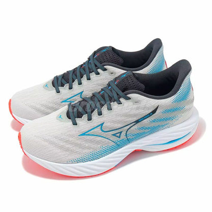 "Mizuno Wave Rider 28 ventilerande ovandel och ergonomisk passform"