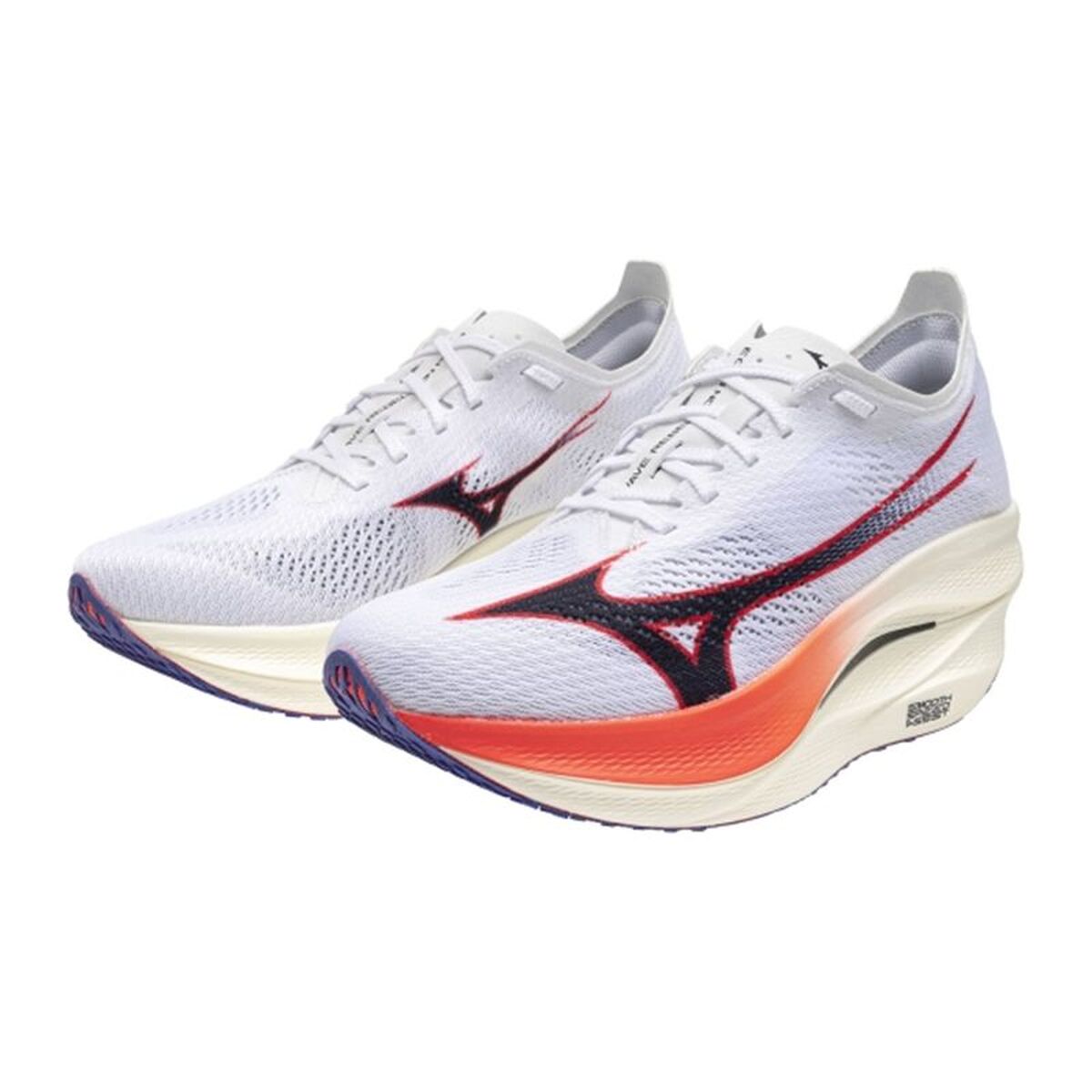 "Mizuno Wave Rebellion Pro 3 löparskor unisex vit framifrån"
