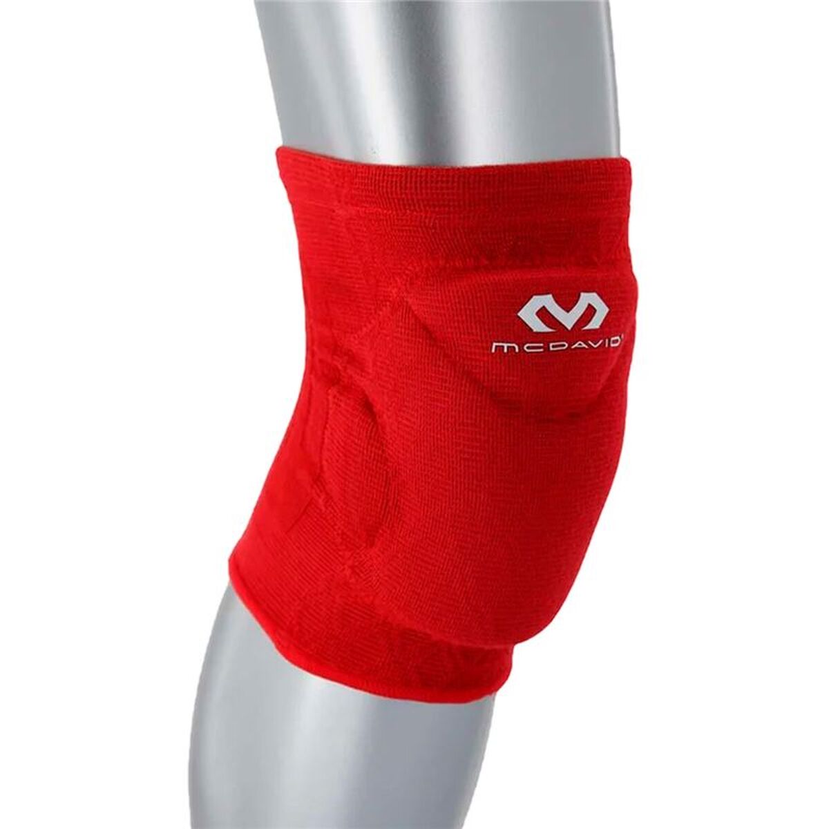 "McDavid Flex-Force knäskydd röd bakifrån"