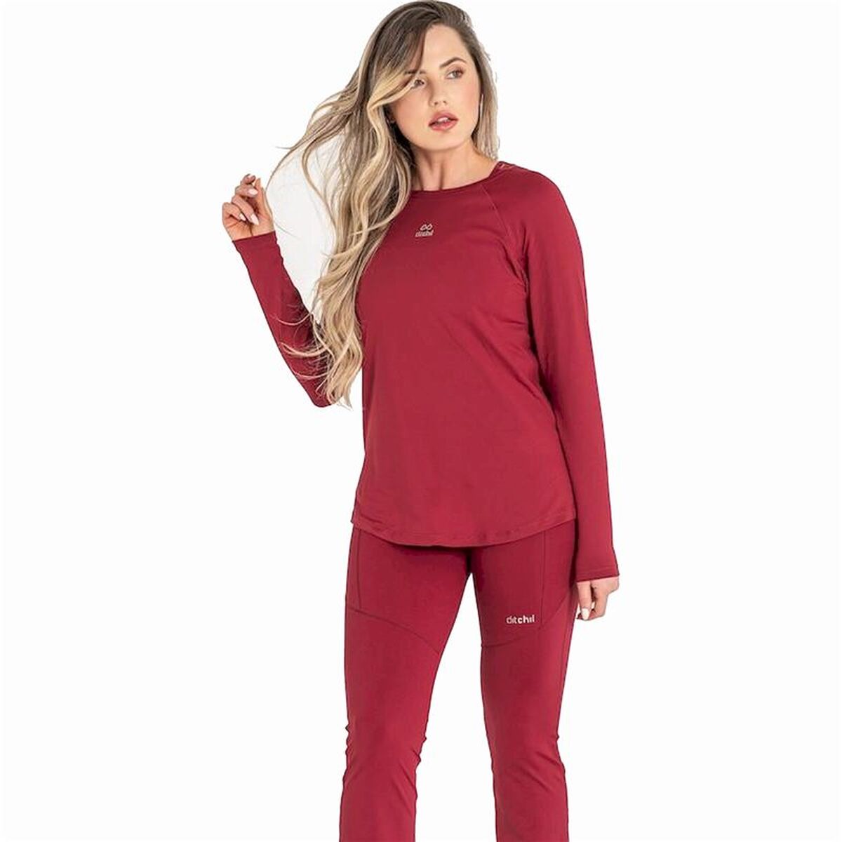 "Ditchil Long Sleeve Diva fitness tröja dam helbild"