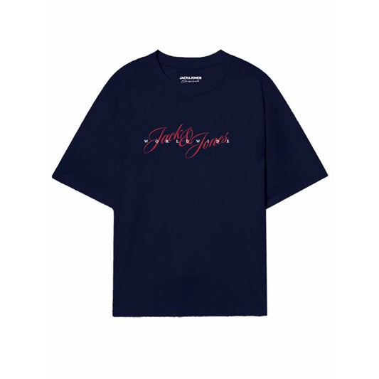 "Jack & Jones JORINWOOD TEE marinblå T-shirt herr i 100 % bomull"