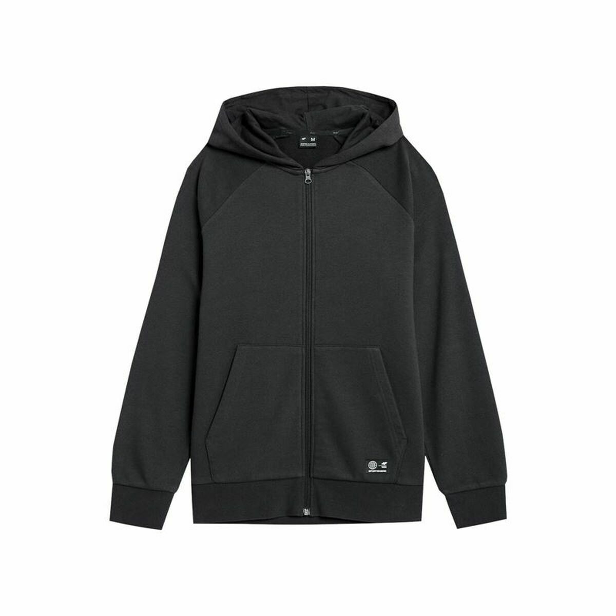 "4F BLM011 svart herrtröja i mjuk bomull och polyester med sportig passform."