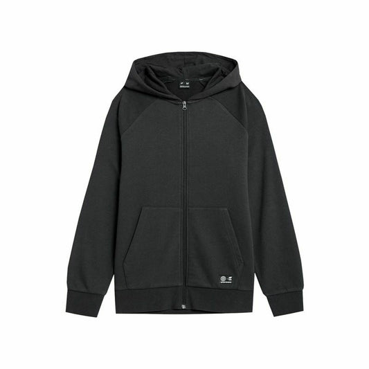 "4F BLM011 svart herrtröja i mjuk bomull och polyester med sportig passform."