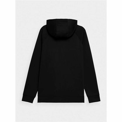 "Framsida av 4F BLMF350 svart herrjacka – funktionell design med dragkedja."