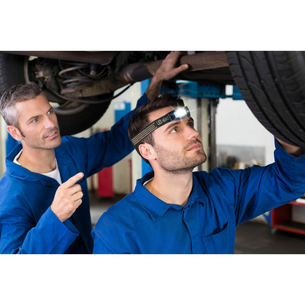 "Velamp LED-pannlampa justerbar rem och roterande huvud"