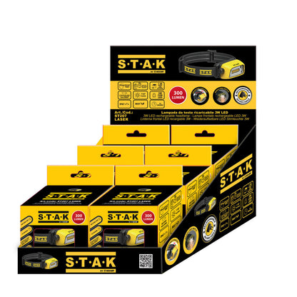 "Stak justerbar LED-pannlampa med rörelsesensor och USB-laddning"