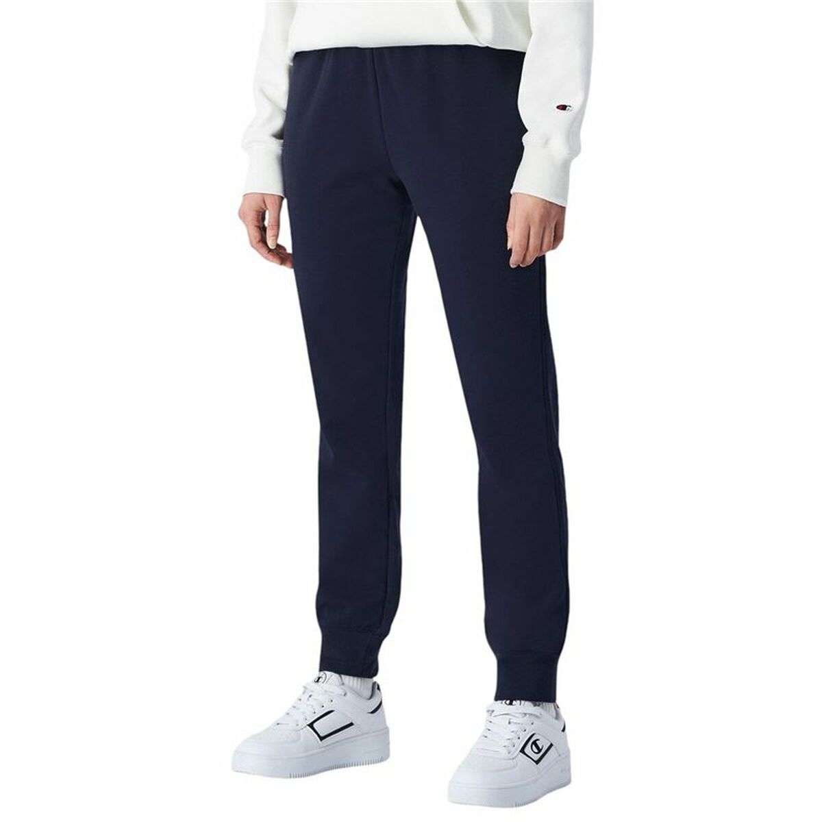 "Champion Rib Cuff Pants långa träningsbyxor herr – framsida med klassisk passform."