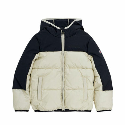 "Champion Hooded träningsjacka herr beige – framifrån med huva"