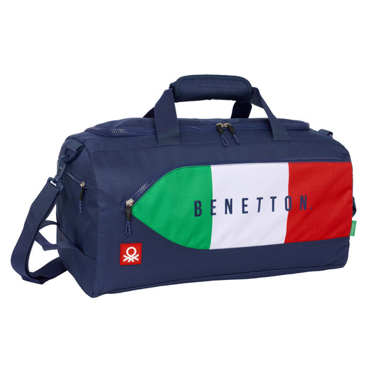 "Benetton Flag sportväska marinblå 50x25x25"