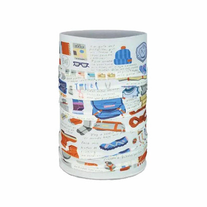 "Buff 134424.555 Multicolour nackvärmare – Camino Guía Peregrino halsvärmare i färgstark design"