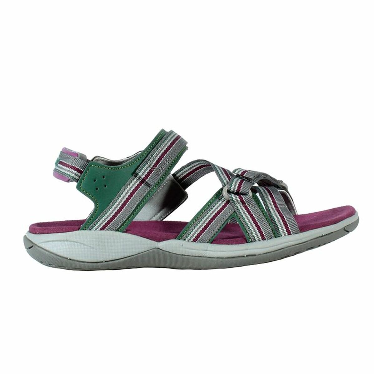 "Hi-Tec Formosa blå sandal för ungdom med ventilerande mesh och justerbara remmar."