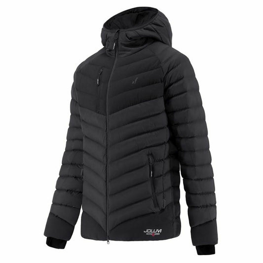 "Joluvi Heat Revo svart anorak för herr med värmande isolering och sportig design i nylon och polyester."