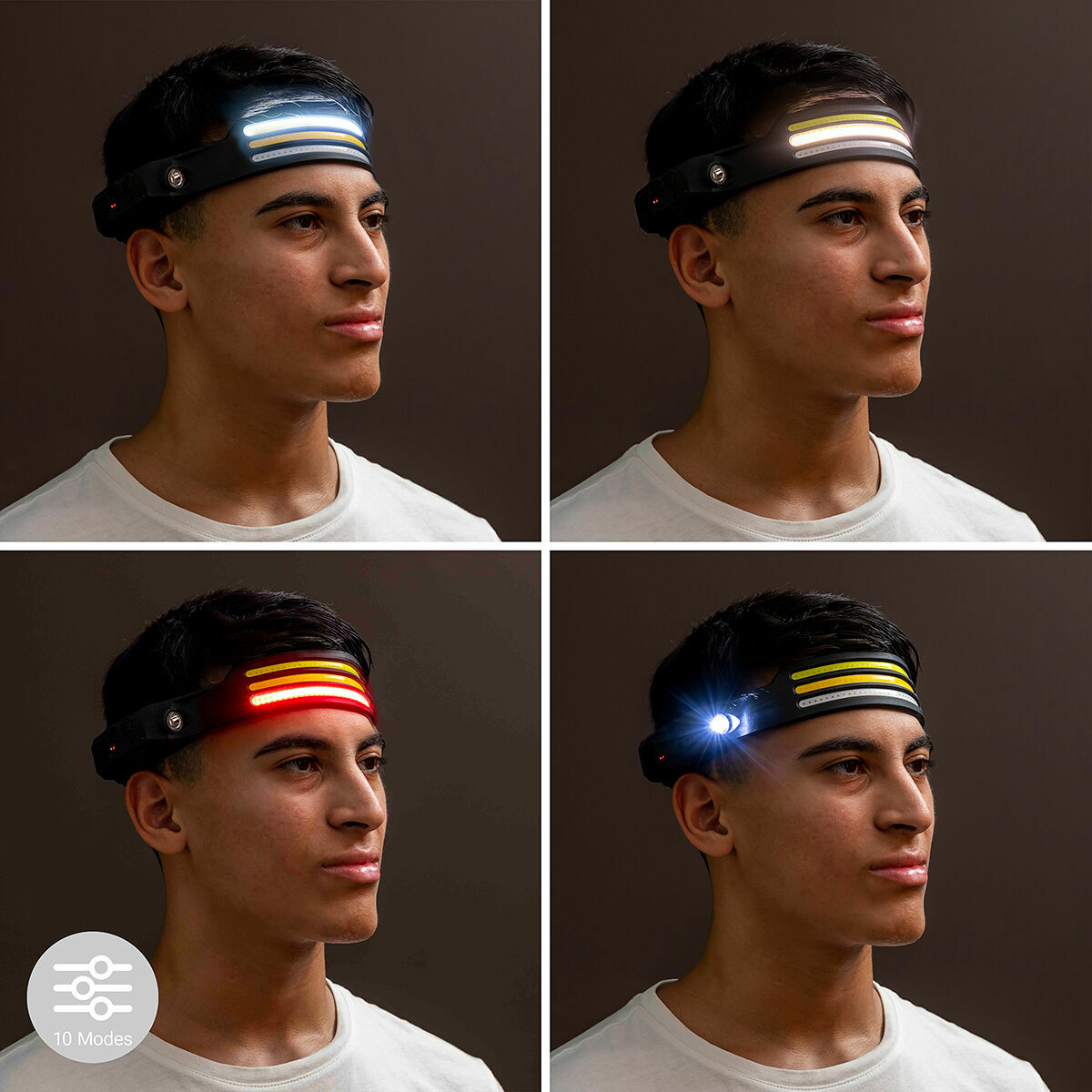 "Recobright pannlampa – justerbart elastiskt huvudband"