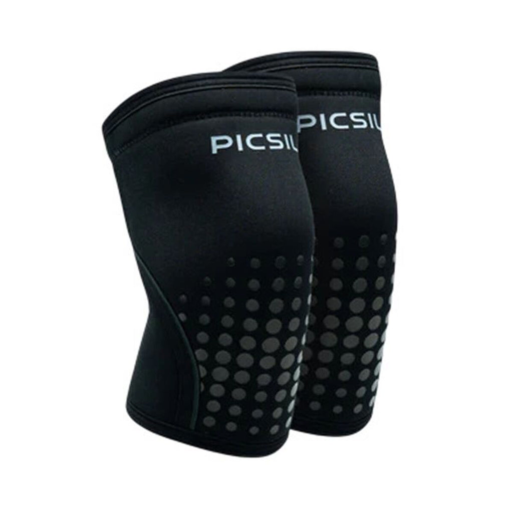 "Picsil Neoboost Knee Pads 7mm knäskydd svart framifrån"