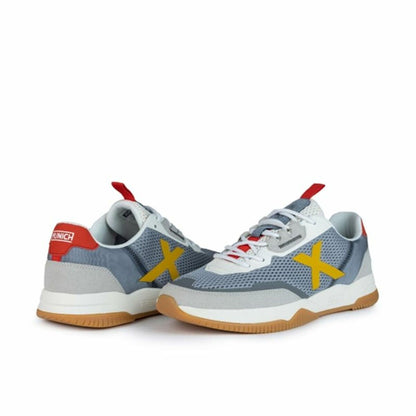 "Munich Rigel 12 grå unisex löparsko sedd från sidan"