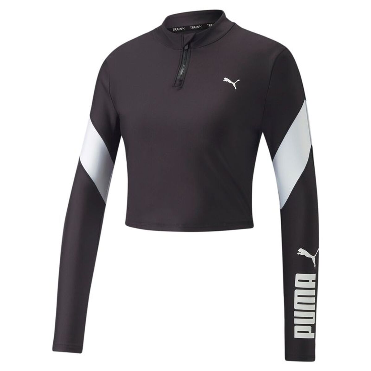 "Puma Fit Eversculpt 1/4 svart dam framifrån"