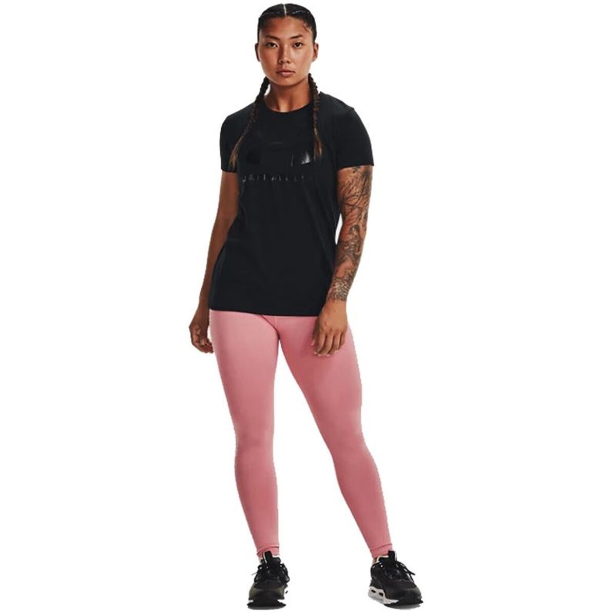 "Under Armour Favorite W sport-leggings dam rosa detalj"