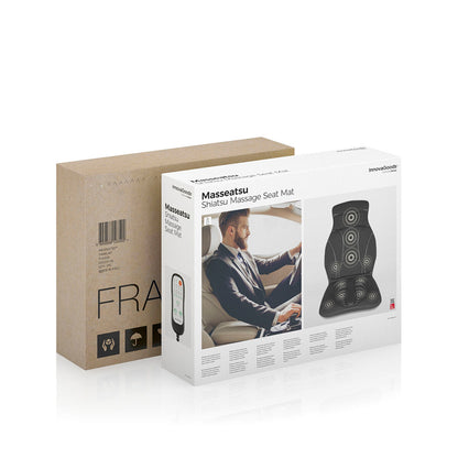 "Produktförpackning till Masseatsu InnovaGoods massagedyna"