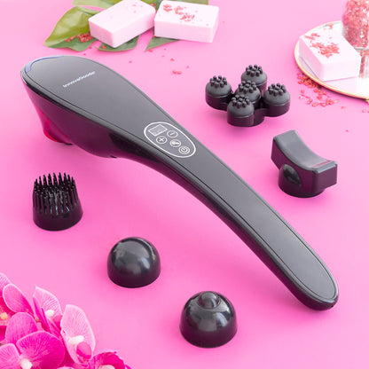 "Masfin InnovaGoods handmassageapparat med utbytbara huvuden"